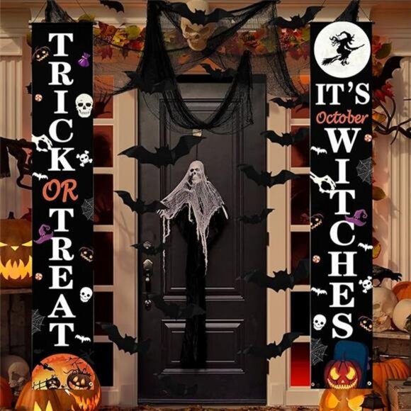 21 Pcs Halloween Decor Outdoor Set 3 Pcs Creepy Cloth, 16 Pcs 3D Bats Halloween - Picture 7 of 7